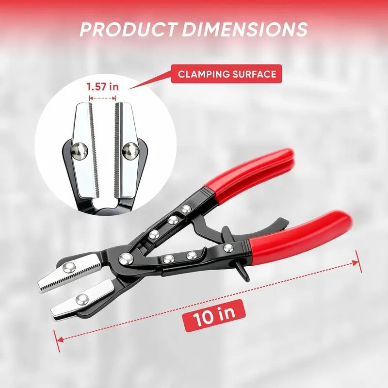 Upgrade Ratchet Hose Pinch Off Pliers - Tool Upgrade with Metal Jaws, Locking Clamp - Multi-Size 8in/10in/12in Hand Tools for Automotive Users’ Radiator, Coolant Lines