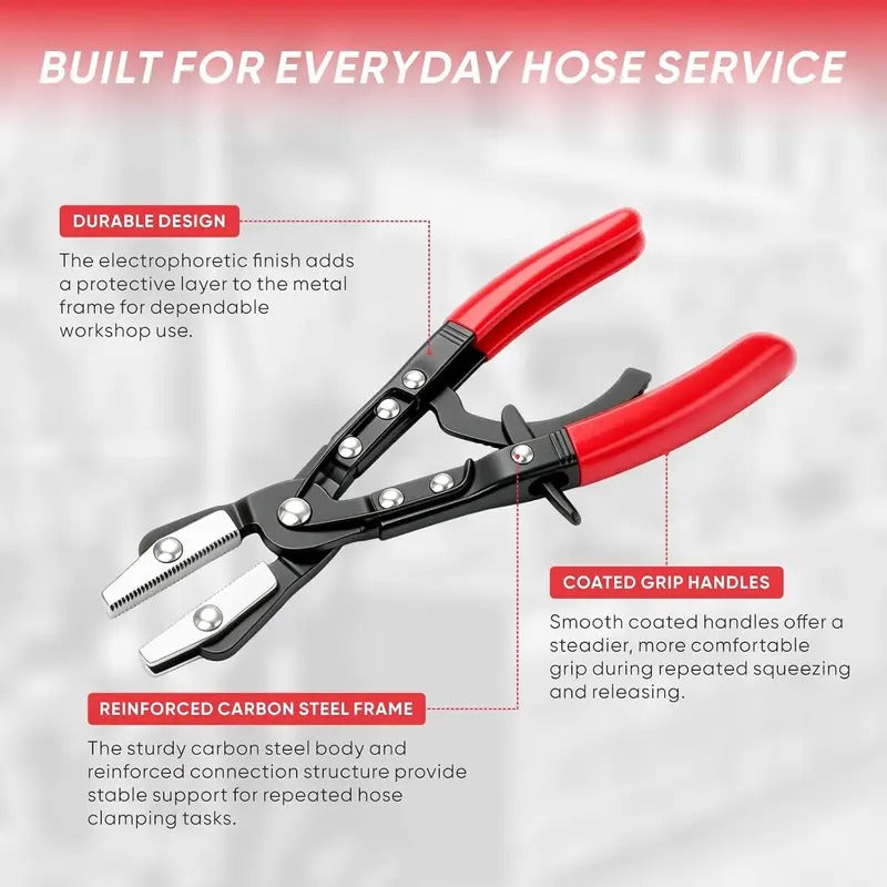 Upgrade Ratchet Hose Pinch Off Pliers - Tool Upgrade with Metal Jaws, Locking Clamp - Multi-Size 8in/10in/12in Hand Tools for Automotive Users’ Radiator, Coolant Lines
