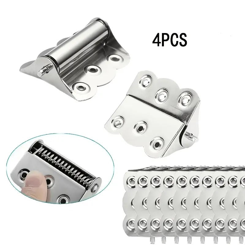 4 Pcs Spring Loaded Hinges Stainless Steel Self Closing Screen Door Hinges 2.4 x 3 Inch for Home Interior, Exterior Doors and Commercial Use