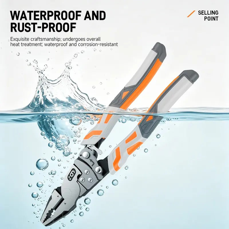 55-Steel Self-Locking Anti-Skid Ratchet Pliers, Heavy-Duty Wire Cutters & Holding Tool, Hands-Free Grip DIY Hardware for Automotive, Plumbing Projects, Durable Pliers & Pincers